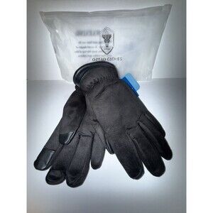OZERO Winter Gloves Medium Black Suede Waterproof Thermal Cold Weather -30°F